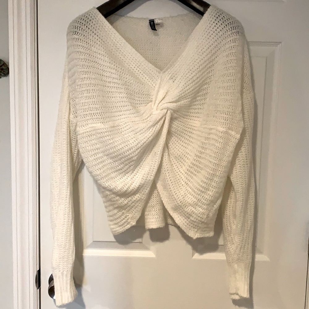 H&M Knittrd Cross Sweater